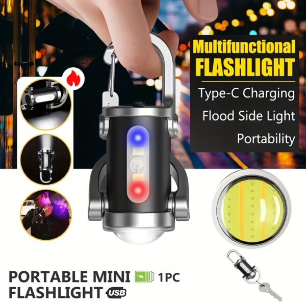 Keychain Mini Flashlight Multifunctional.